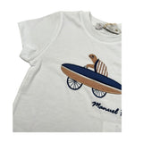 Manuel Ritz T-Shirt Girocollo Tinta Unita con Ricamo per Neonato MR3109 BIANCO MANUEL RITZ 