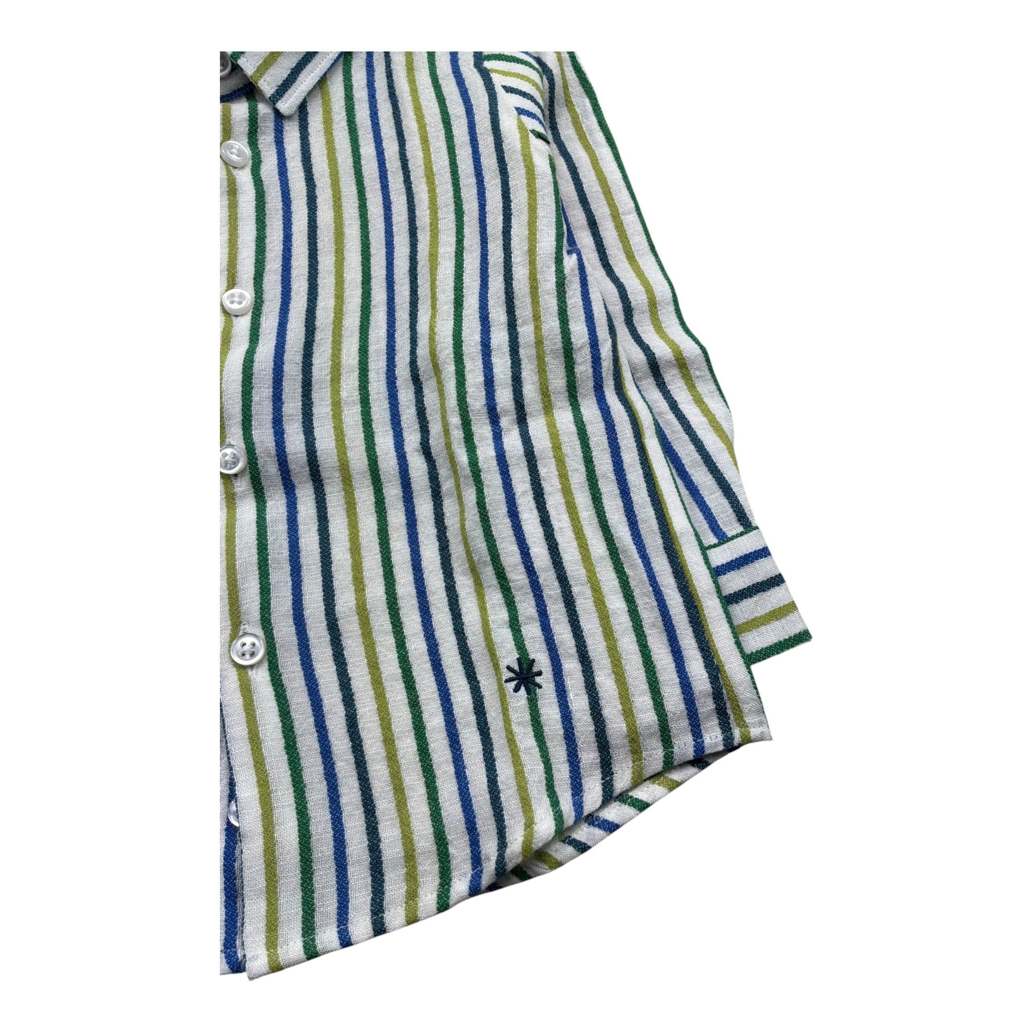 Manuel Ritz Camicia Manica Lunga Fantasia A Righe per Neonato MR3116N BIANCO MANUEL RITZ 