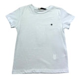 Manuel Ritz T-Shirt Girocollo Tinta Unita con Logo per Bambino MR3120 BIANCO MANUEL RITZ 