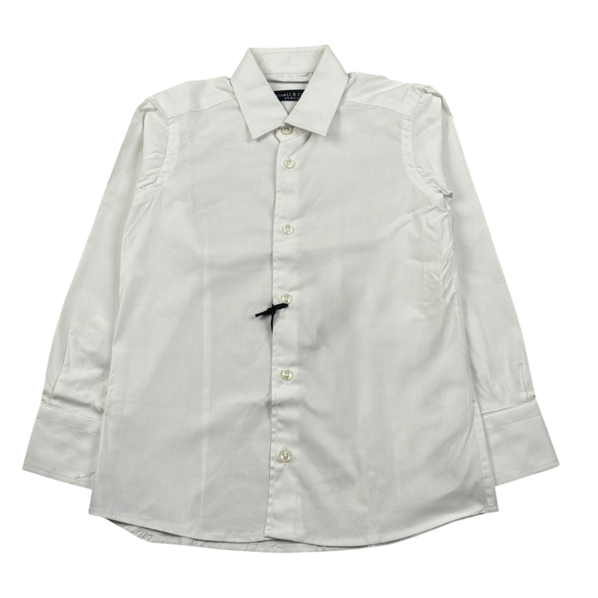 Manuell & Frank Camicia Manica Lunga Tinta Unita per Bambino 3350B BIANCO MANUELL & FRANK 