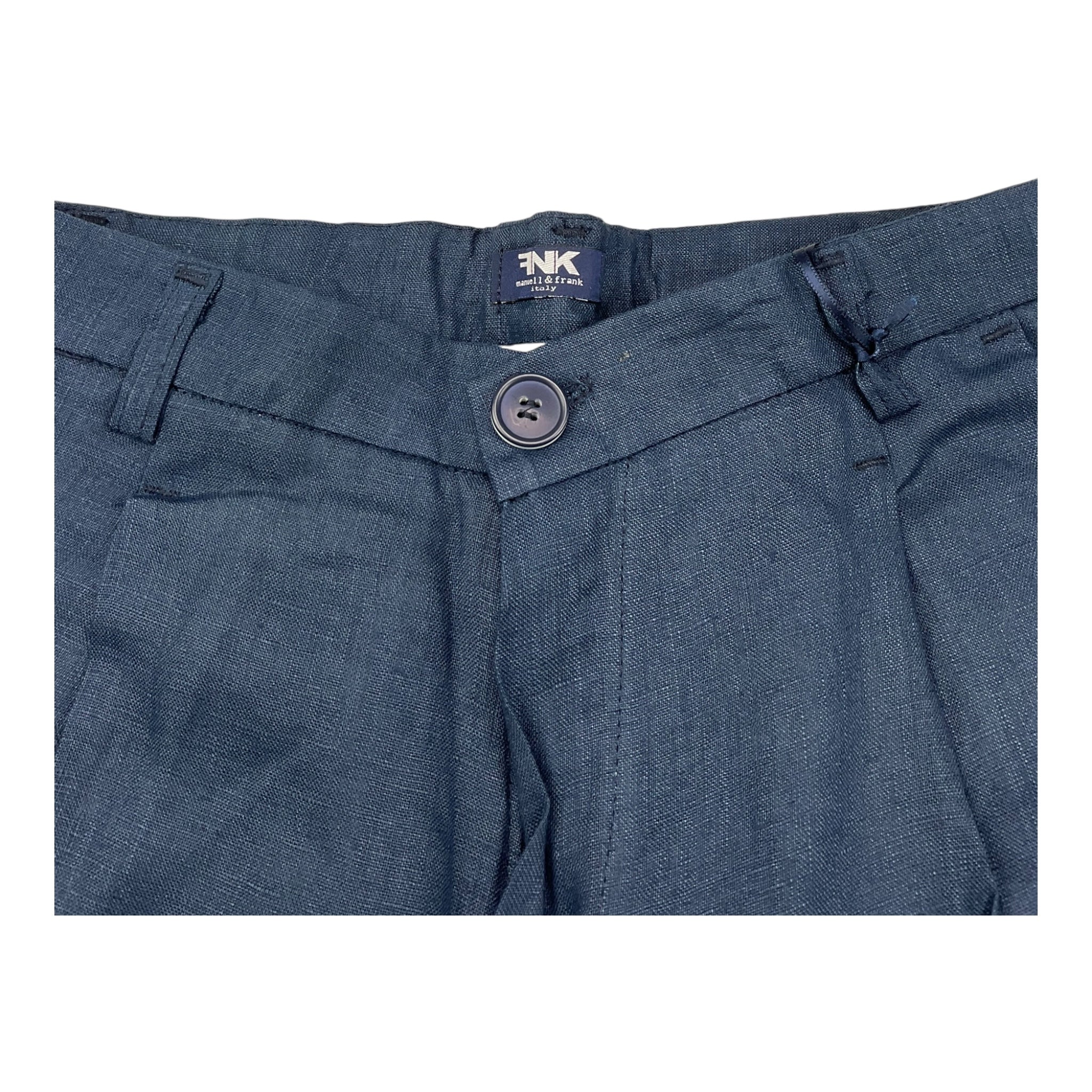 Manuell & Frank Bermuda Tinta Unita con Girovita Regolabile per Bambino MF2233R BLU MANUELL & FRANK 