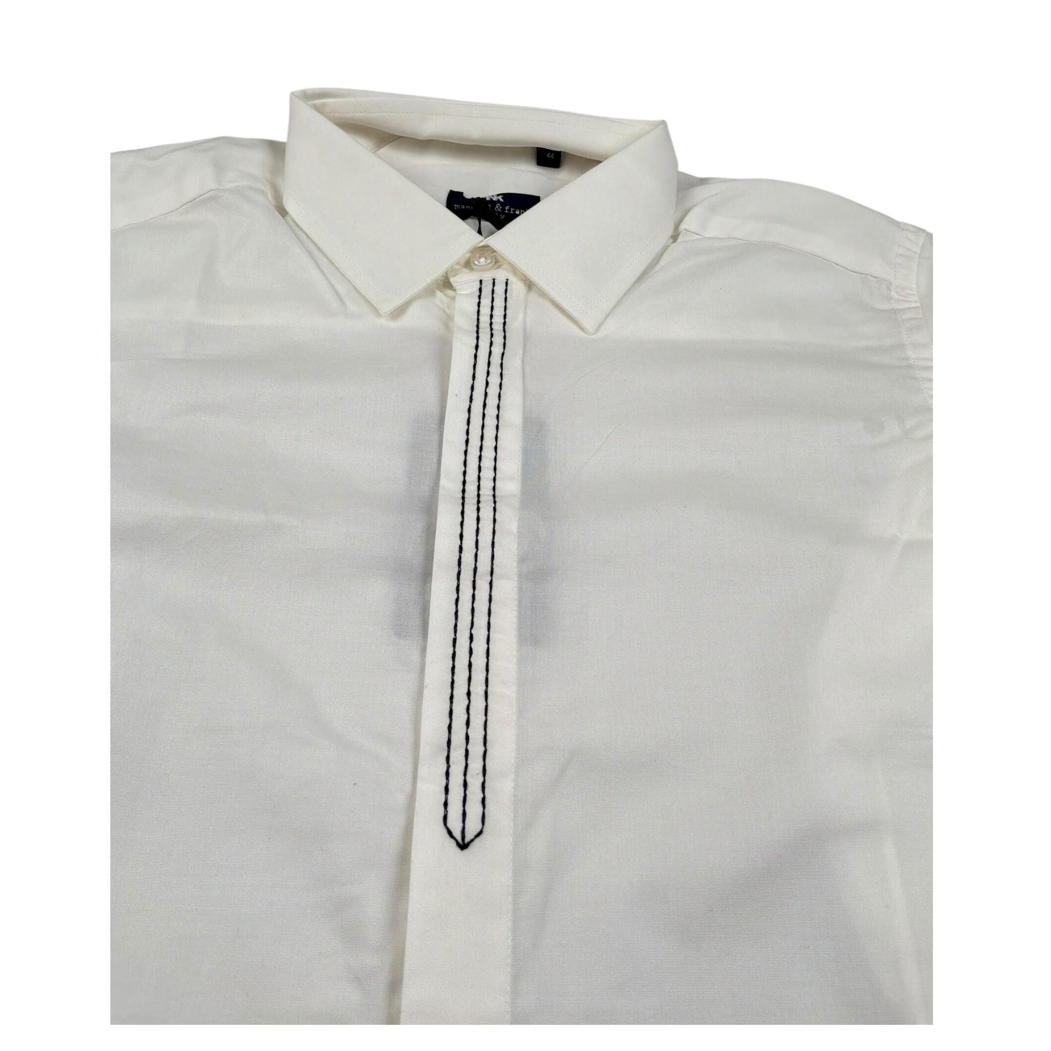 Manuell & Frank Camicia Manica Lunga Tinta Unita per Bambino MF3404R BIANCO MANUELL & FRANK 