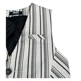Manuell & Frank Gilet Bicolore Fantasia A Righe per Bambino MF5150B BIANCO/BLU MANUELL & FRANK 