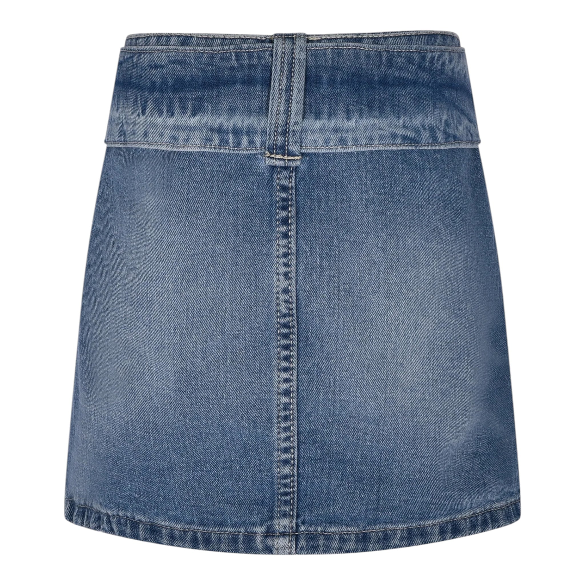 Marc Ellis Gonna In Denim Tinta Unita per Bambina JMJSK01259 BLU MARC ELLIS 