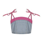 Marc Ellis Top tinta unita In Denim Azzurro per Bambina JMJTP01212 AZZURRO MARC ELLIS 