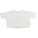 Marc Ellis T-Shirt Girocollo Tinta Unita con Brillantini per Bambina JMJTS01165 BIANCO MARC ELLIS 