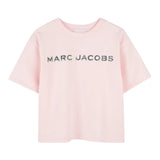 Marc Jacobs T-Shirt Girocollo Tinta Unita con Stampa per Bambina W60463J ROSA MARC JACOBS 