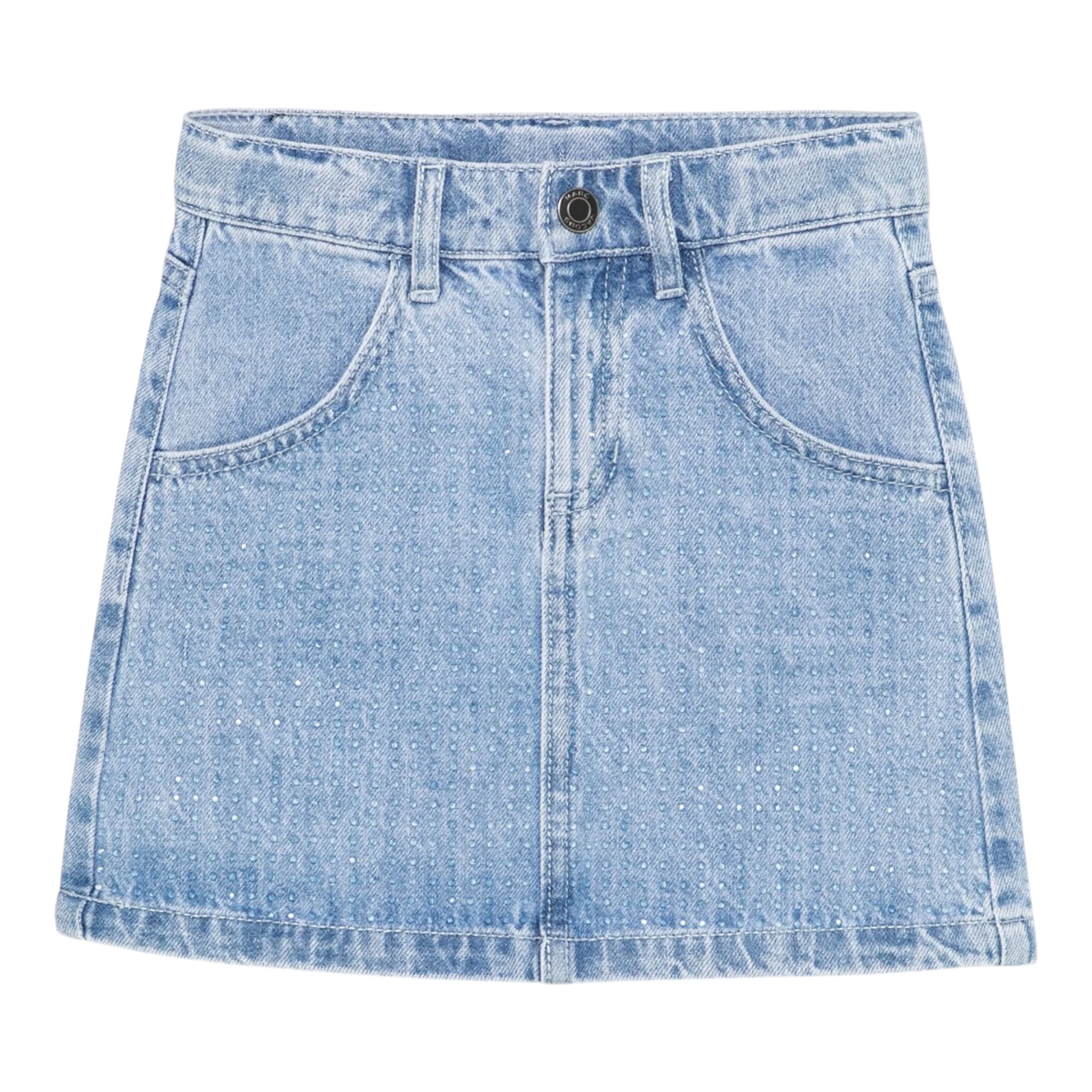 Marc Jacobs Gonna In Denim Tinta Unita con Brillantini per Bambina W60539 AZZURRO MARC JACOBS 