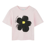 Marc Jacobs T-Shirt Girocollo Tinta Unita con Stampa per Bambina W60542 ROSA MARC JACOBS 