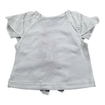 Mariuccia Top tinta unita Giromanica con Rouches Bianco per Neonata MMBSS22C475N BIANCO MARIUCCIA 