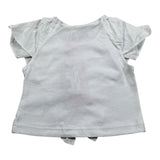 Mariuccia Top tinta unita Giromanica con Rouches Bianco per Neonata MMBSS22C475N BIANCO MARIUCCIA 