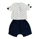 Marlu' Completo 2 Pezzi Camicia-Bermuda Bianco per Neonato EL6153 BIANCO MARLU' 