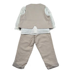 Marlu' Completo 2 Pezzi Camicia-Gilet-Pantalone per Neonato EN70561 BEIGE MARLU' 