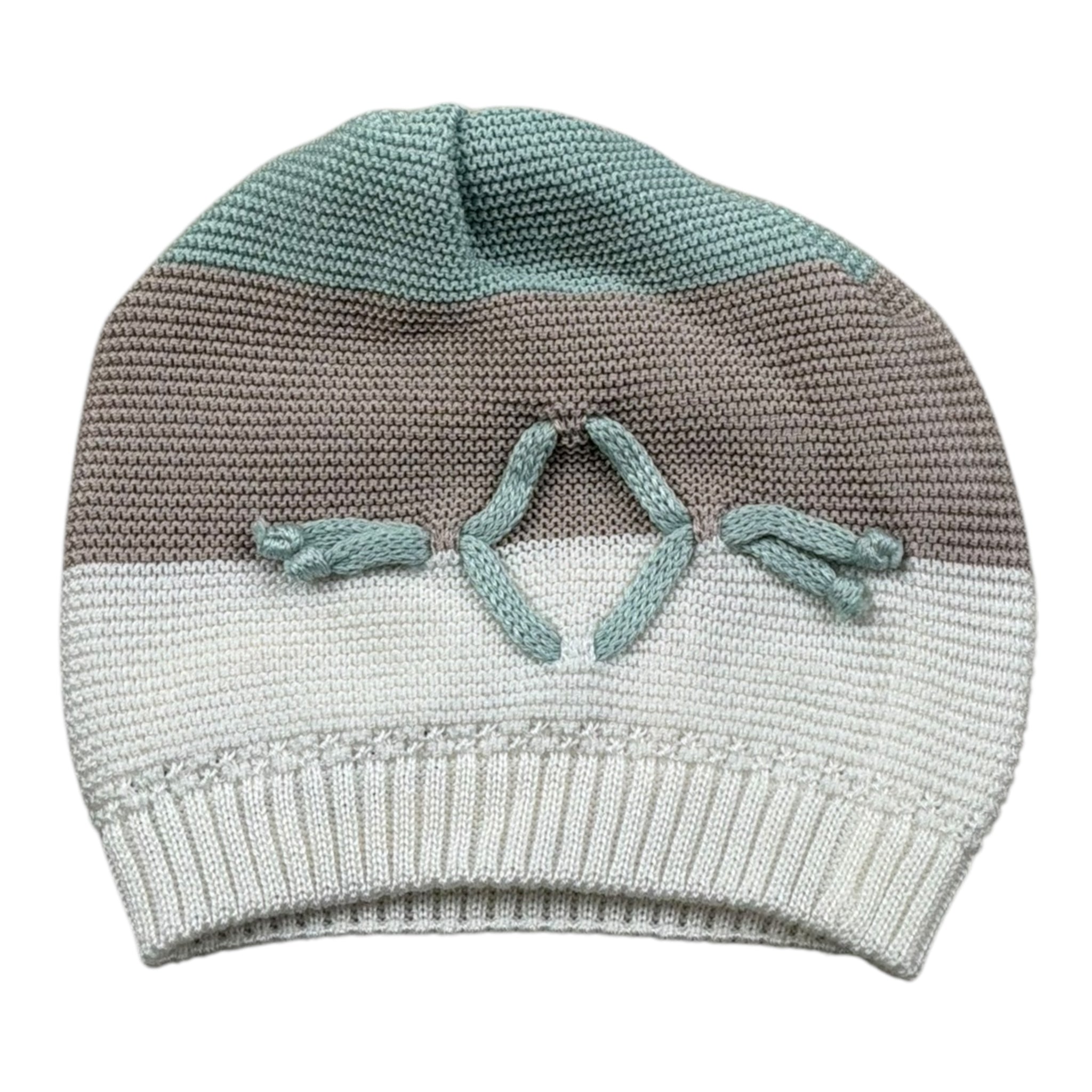 Marlu' Cappello Tricolore con Ricami per Neonata EP5671 MULTICOLOR MARLU' 