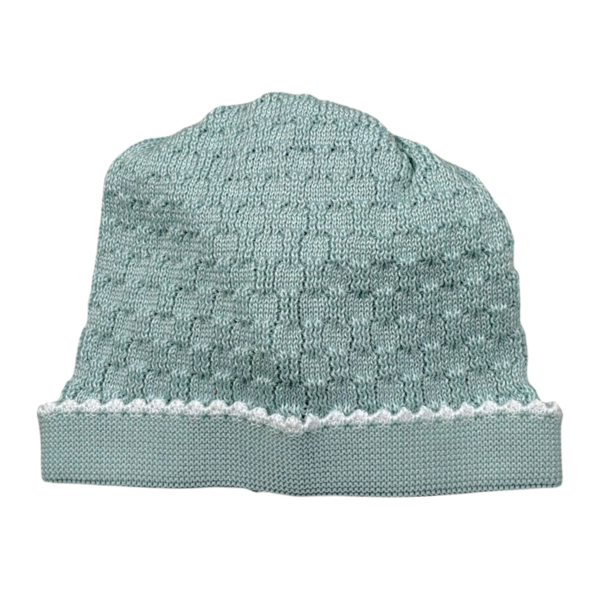 Marlu' Cappello Tinta Unita con Stampa per Neonato EP6173 VERDE ACQUA MARLU' 
