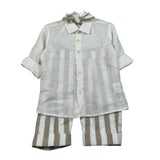 Marlu' Completo 3 Pezzi Camicia-Pantalone-Papillon per Neonato ES2971 PANNA MARLU' 