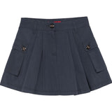 Max&Co. Gonna Tinta Unita con Tasche per Bambina MX0132X BLU MAX&Co. 