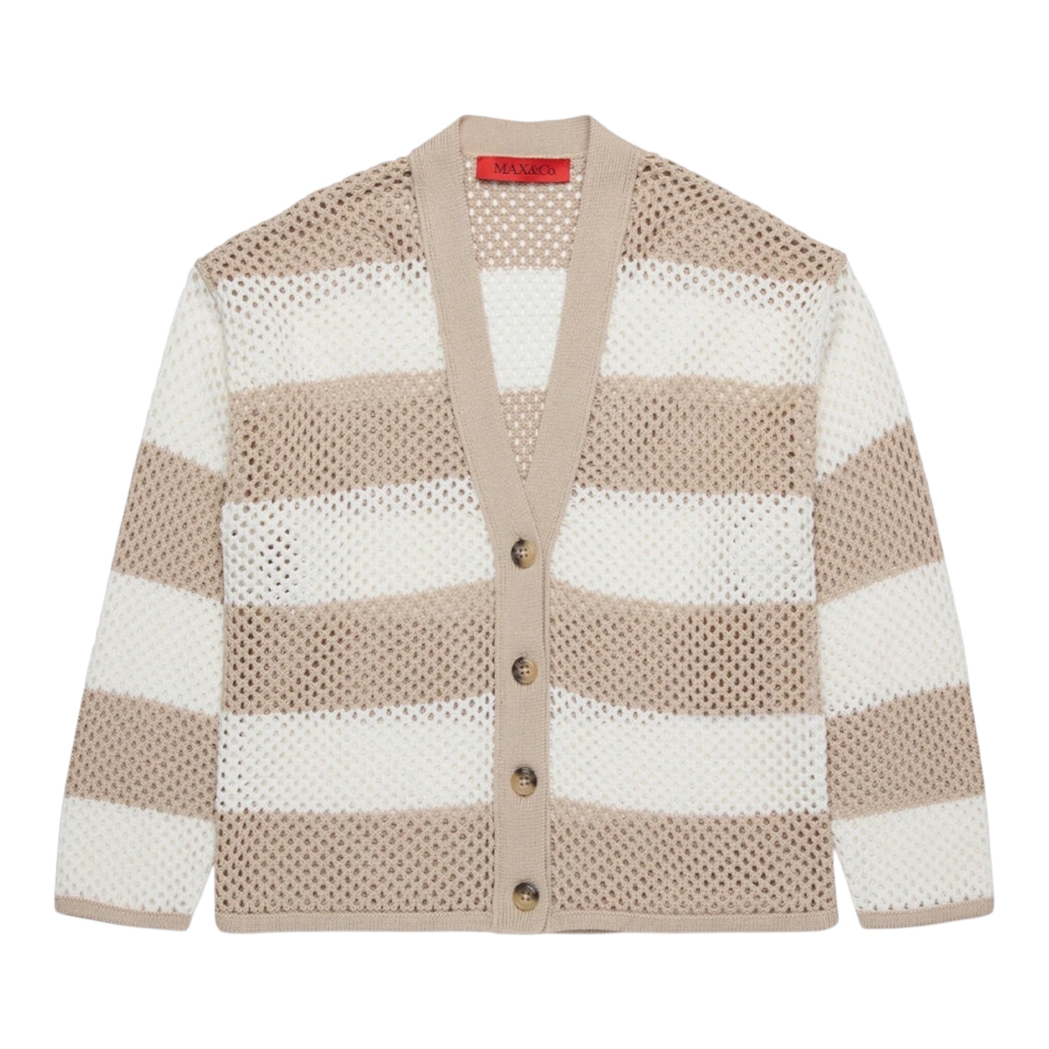 Max&Co. Pantalone Bicolore Traforato per Bambina MX0182 BIANCO/BEIGE MAX&Co. 