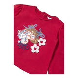 Mayoral Shirt Girocollo Tinta Unita con Stampa per Neonata 1015 ROSSO MAYORAL 