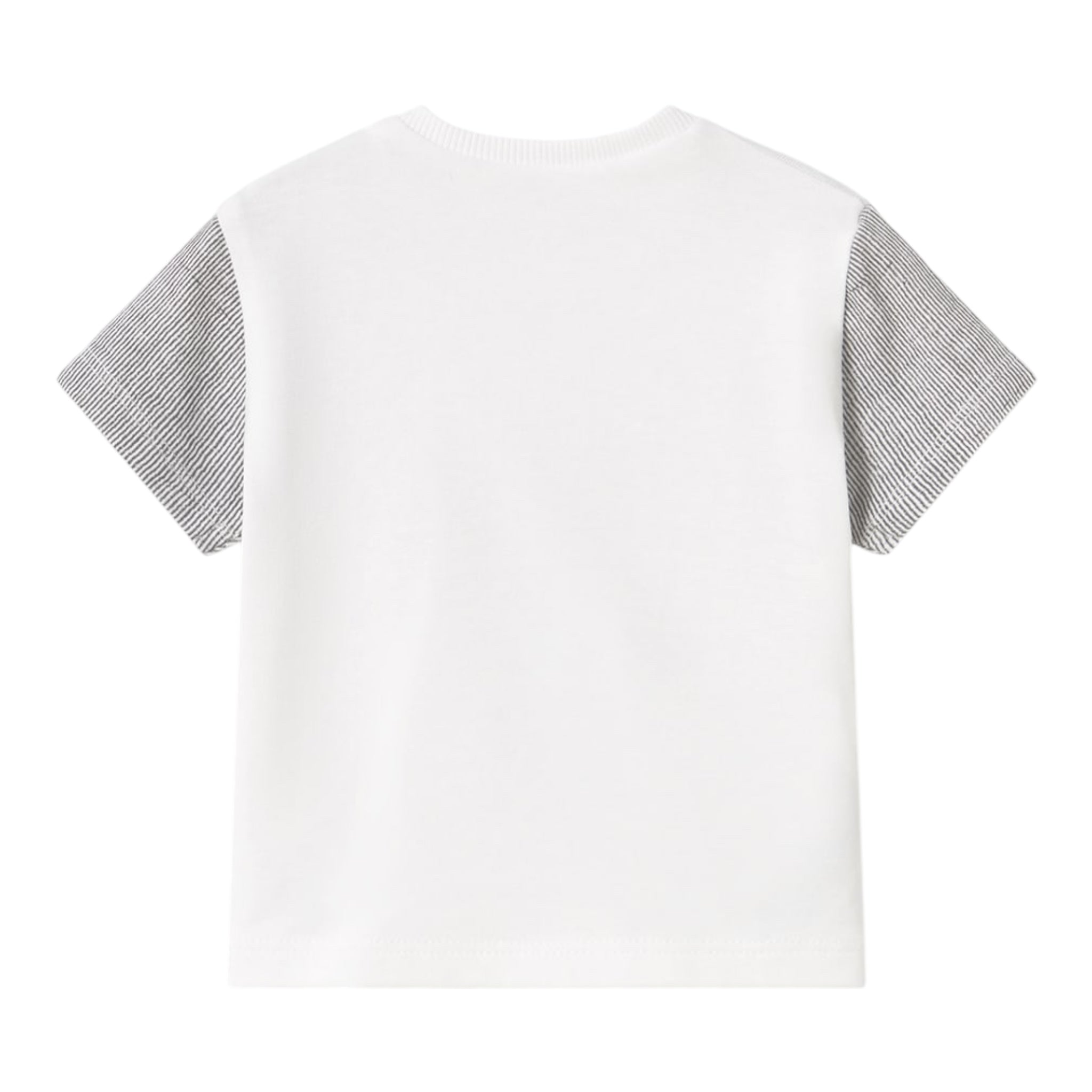 Mayoral T-Shirt Girocollo Tinta Unita con Stampa In Contrasto per Neonato 1037 BIANCO MAYORAL 
