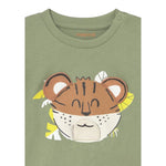 Mayoral T-Shirt Girocollo Tinta Unita con Stampa per Neonato 1055 VERDE MAYORAL 