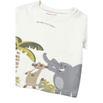 Mayoral T-Shirt Girocollo Tinta Unita con Stampe per Neonato 1057X BIANCO MAYORAL 