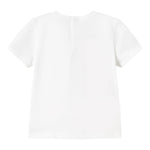 Mayoral T-Shirt Girocollo Tinta Unita con Stampa per Neonata 105N BIANCO MAYORAL 
