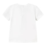 Mayoral T-Shirt Girocollo Tinta Unita con Stampa per Neonata 105N BIANCO MAYORAL 
