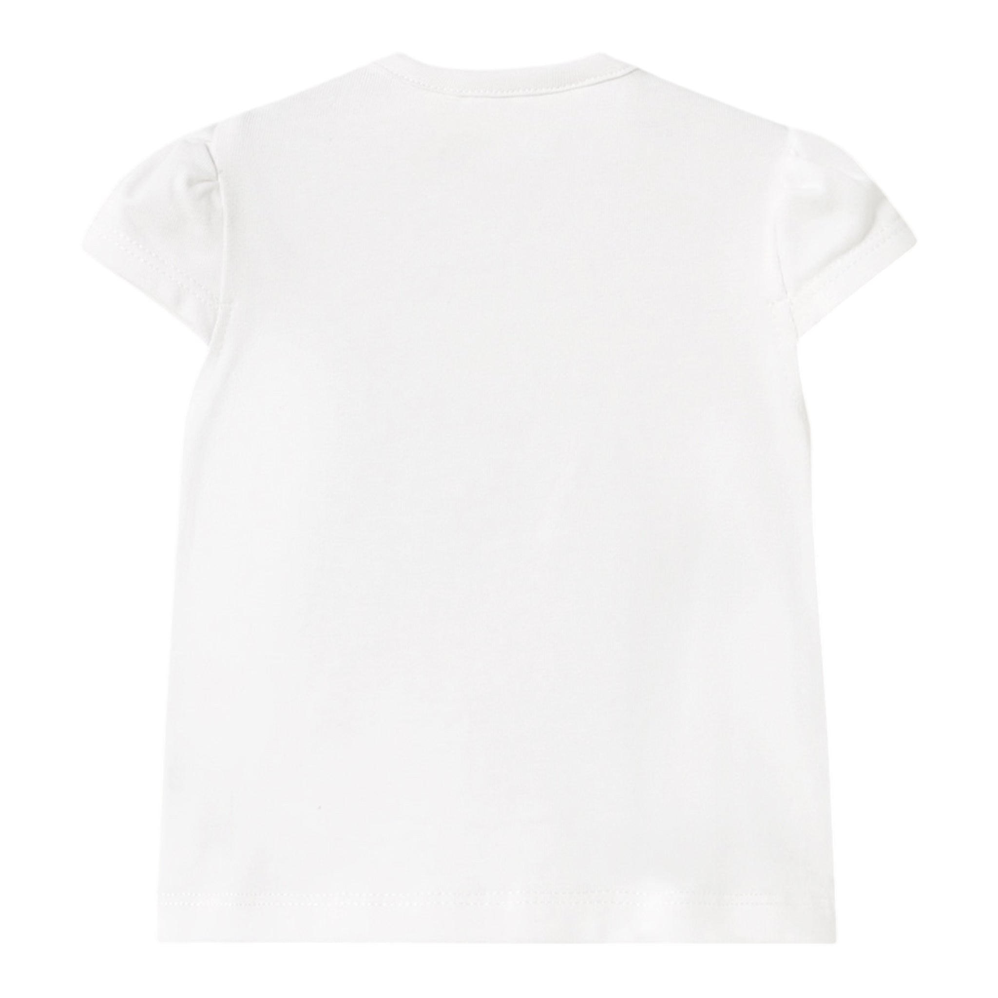 Mayoral T-Shirt Girocollo Tinta Unita con Stampa Fiori per Neonata 107059 BIANCO MAYORAL 
