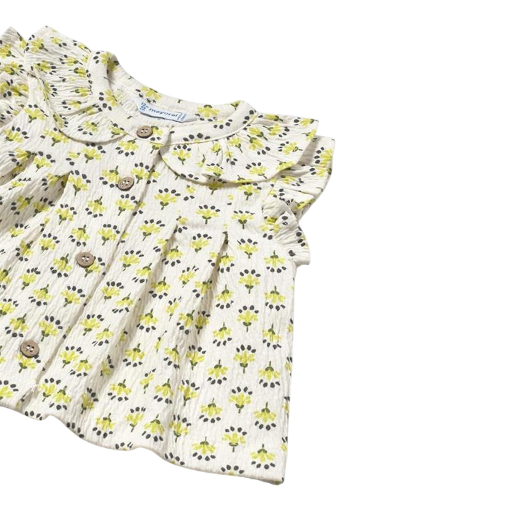 Mayoral Camicia Tinta Unita con Stampa per Bambina 1105J PANNA MAYORAL 