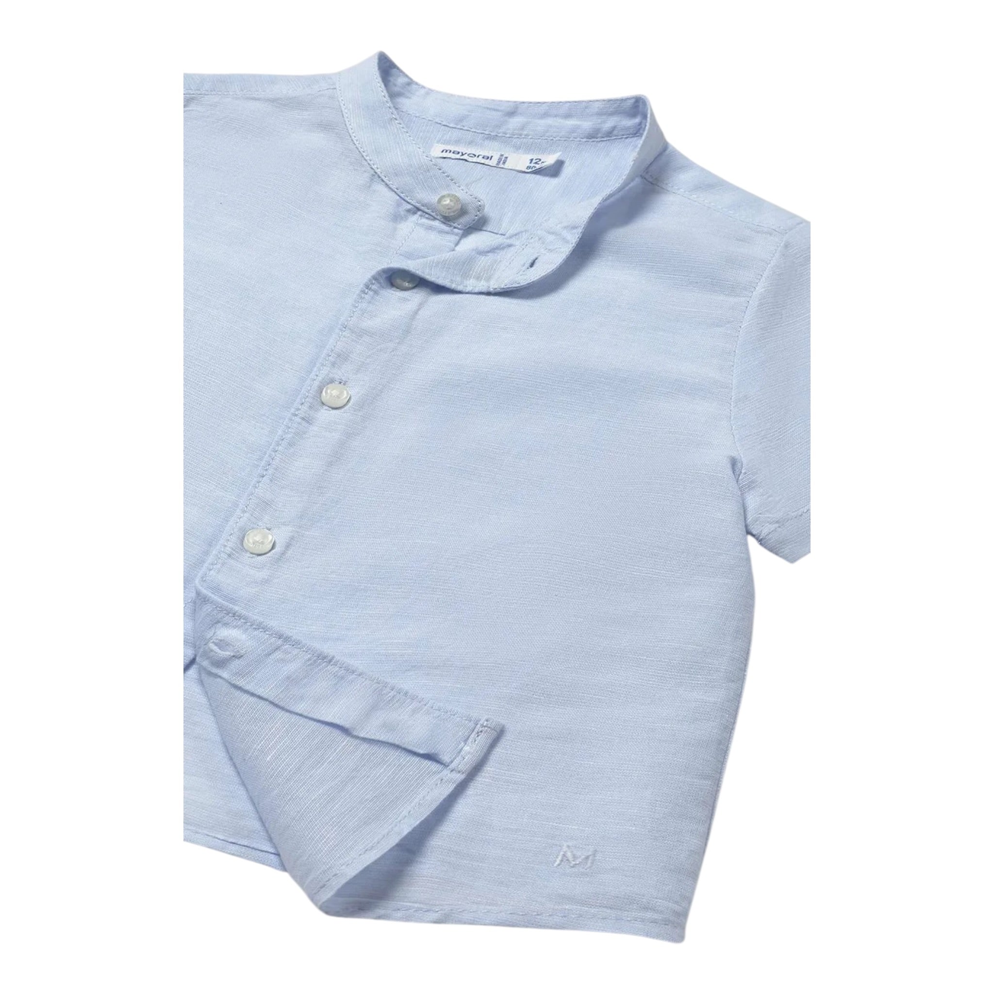 Mayoral Camicia Tinta Unita Mezza Manica per Neonato 1110 AZZURRO MAYORAL 