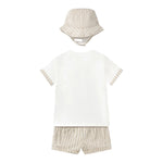 Mayoral Completo 3 Pezzi T-Shirt-Bermuda-Cappello per Neonato 11201 BIANCO MAYORAL 