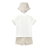 Mayoral Completo 3 Pezzi T-Shirt-Bermuda-Cappello per Neonato 11201 BIANCO MAYORAL 