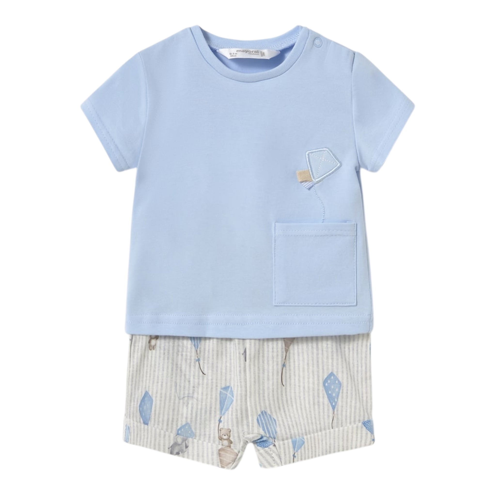 Mayoral Completo 2 Pezzi T-Shirt-Culottw per Neonato 1202 AZZURRO MAYORAL 