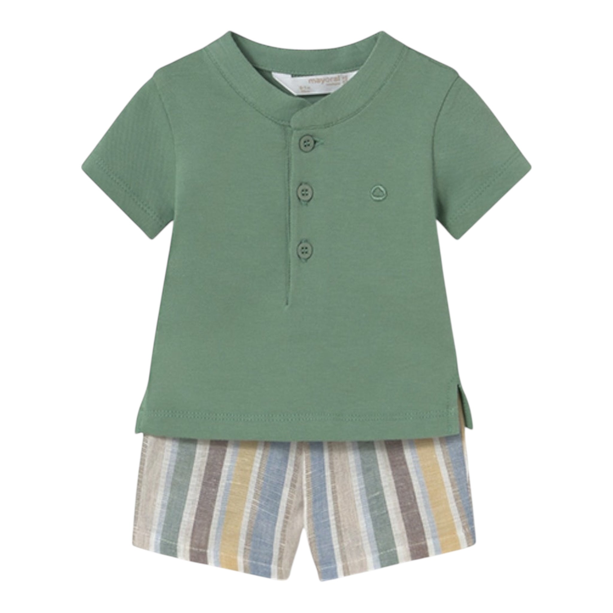 Mayoral Completo 2 Pezzi T-Shirt-Bermuda per Neonato 1217 VERDE MAYORAL 