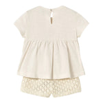 Mayoral Completo 2 Pezzi T-Shirt-Short per Neonata 1239X PANNA MAYORAL 