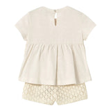Mayoral Completo 2 Pezzi T-Shirt-Short per Neonata 1239X PANNA MAYORAL 