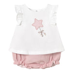 Mayoral Completo 2 Pezzi Canotta-Culotte per Neonata 1255 BIANCO/ROSA MAYORAL 