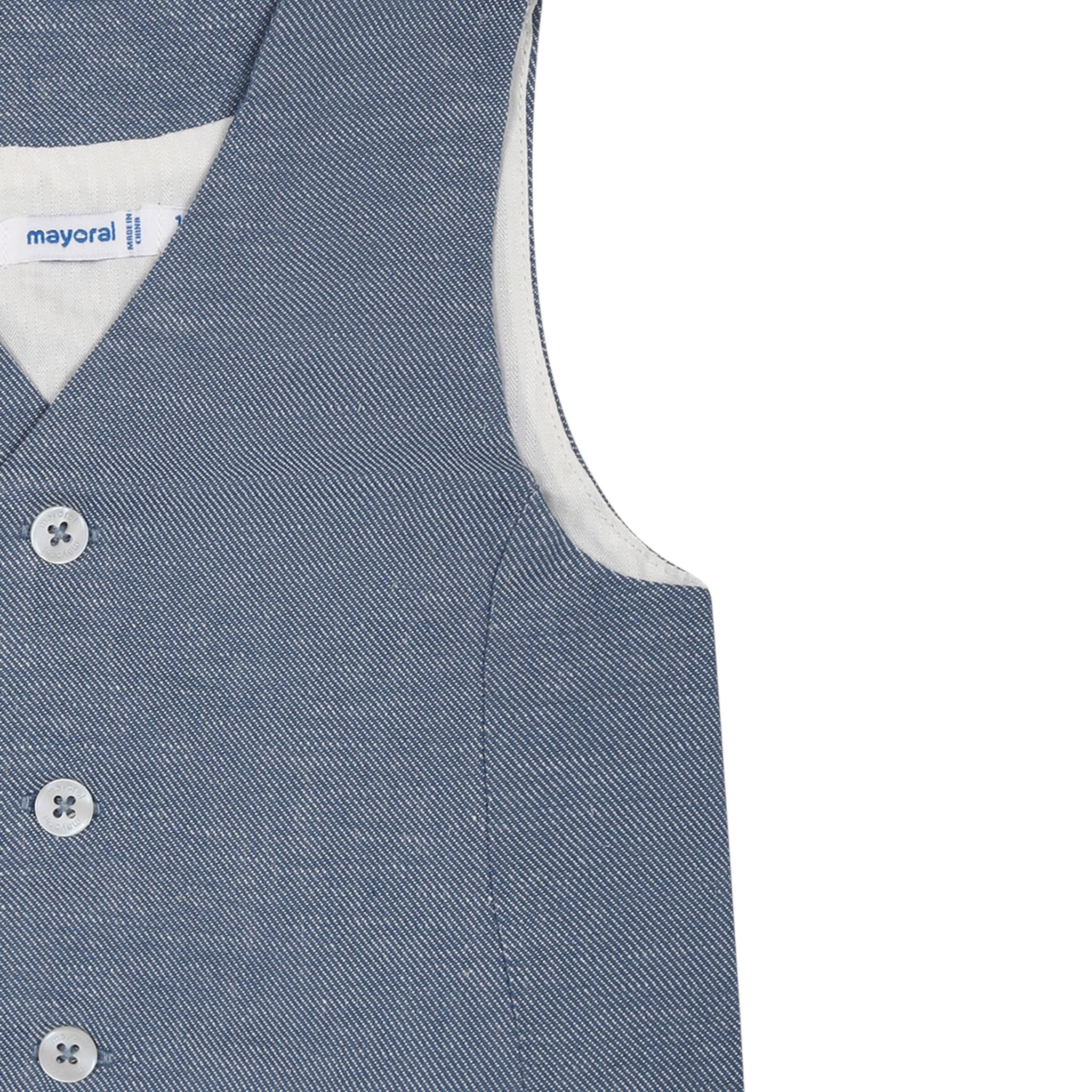 Mayoral Gilet tinta unita Blu per Bambino 1303JX BLU MAYORAL 