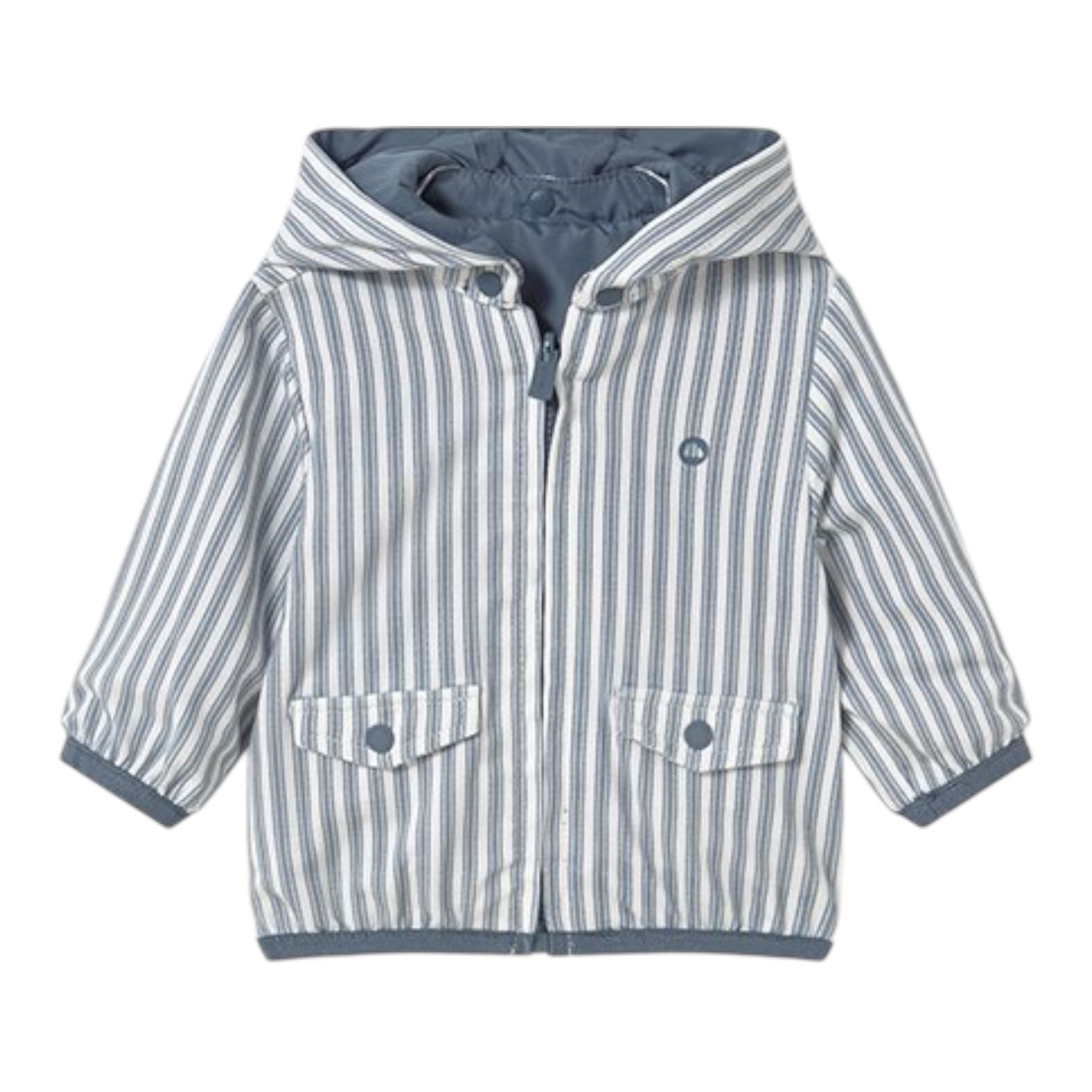 Mayoral Giubbino Reversibile Bicolore con Cappuccio per Neonato 1456 BLU MAYORAL 