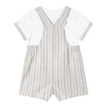 Mayoral Completo 2 Pezzi T-Shirt-Salopette Bicolore per Neonato 1621 BIANCO/BEIGE MAYORAL 
