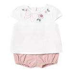 Mayoral Completo 2 Pezzi 1 T-Shirt-1 Culotte per Neonata 1663277 BIANCO/ROSA MAYORAL 