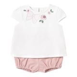 Mayoral Completo 2 Pezzi 1 T-Shirt-1 Culotte per Neonata 1663277 BIANCO/ROSA MAYORAL 