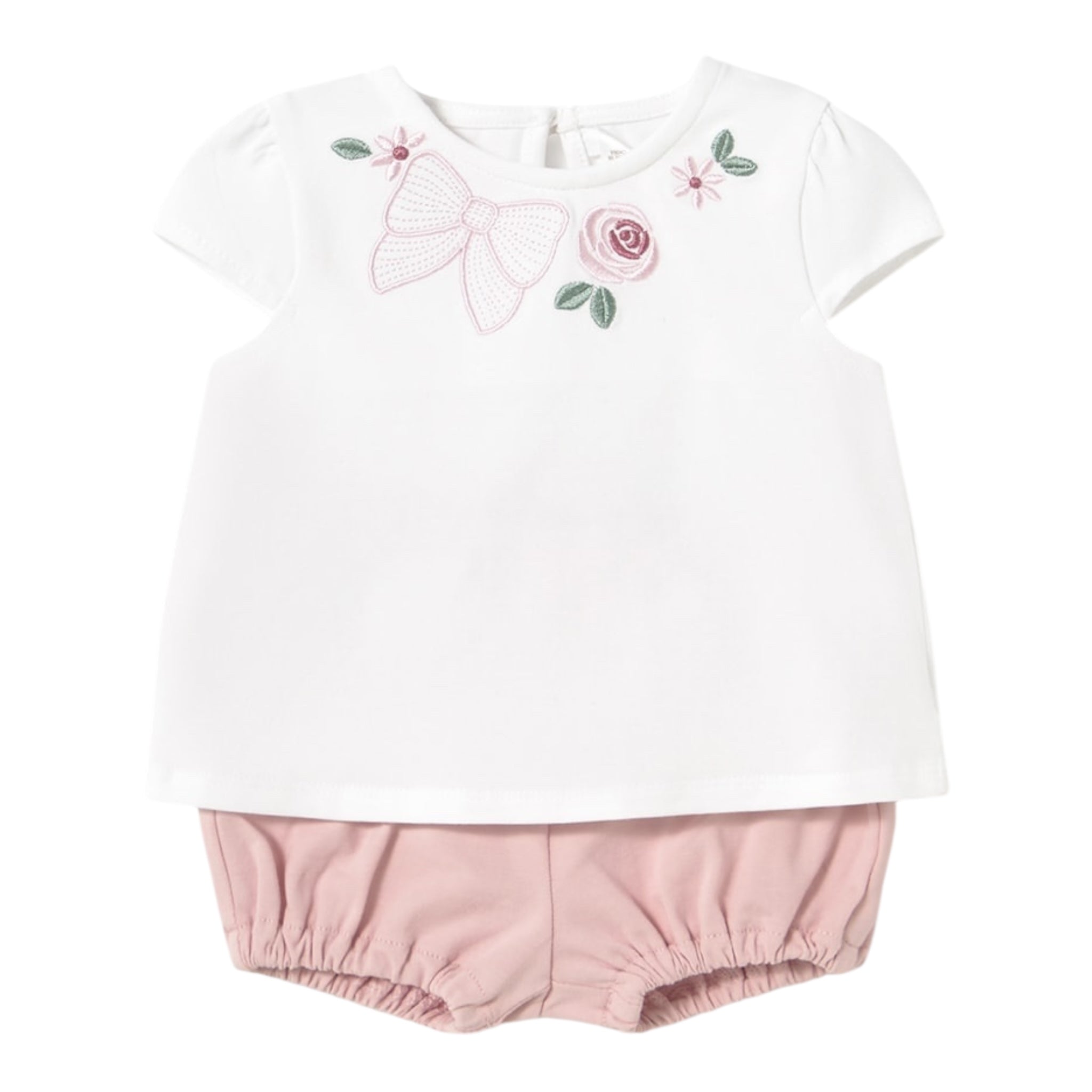 Mayoral Completo 2 Pezzi Canotta-Culotte per Neonata 1663 BIANCO/ROSA MAYORAL 