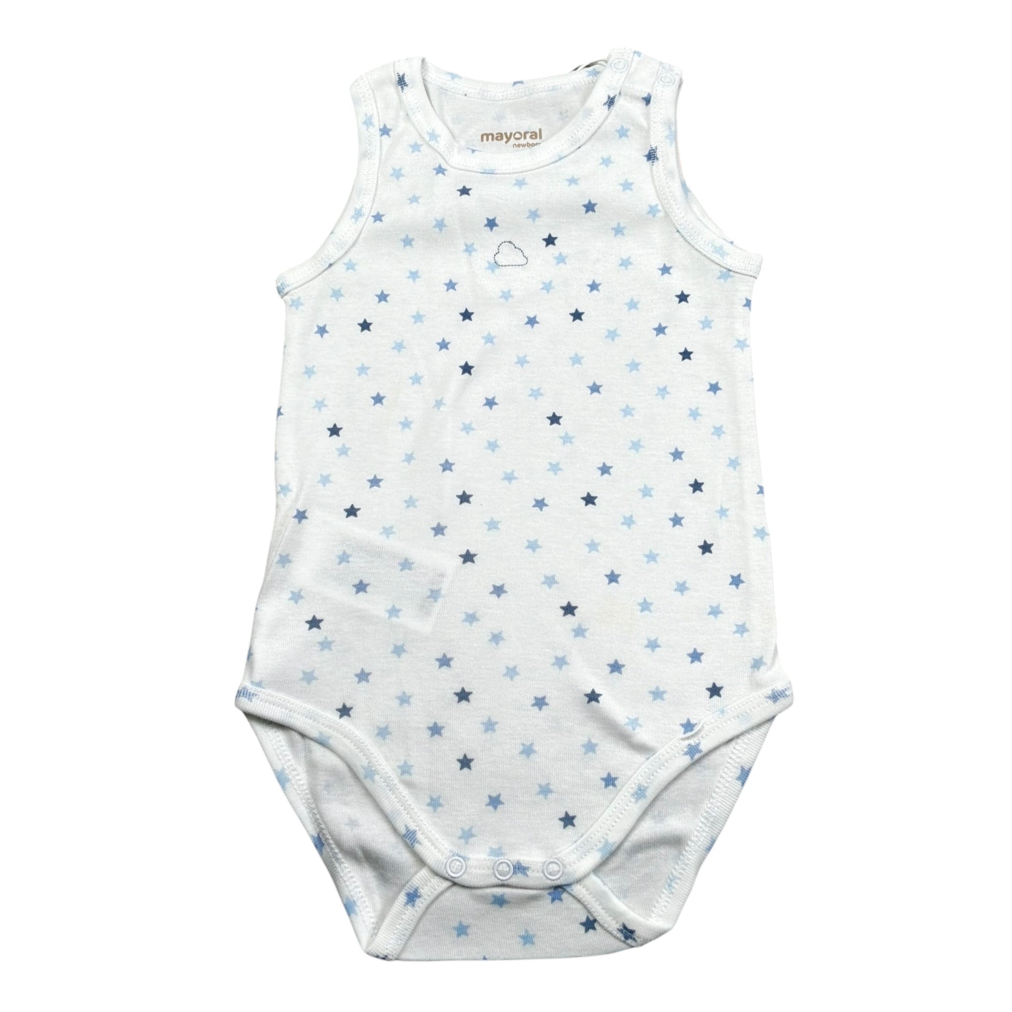 Mayoral Body Mezza Manica Tinta Unita con Stampa per Neonato 1706MM BIANCO MAYORAL 