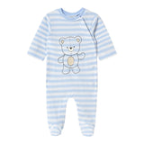 Mayoral Tutina Manica Lunga Fantasia A Righe Azzurro per Neonato 1709UX AZZURRO MAYORAL 