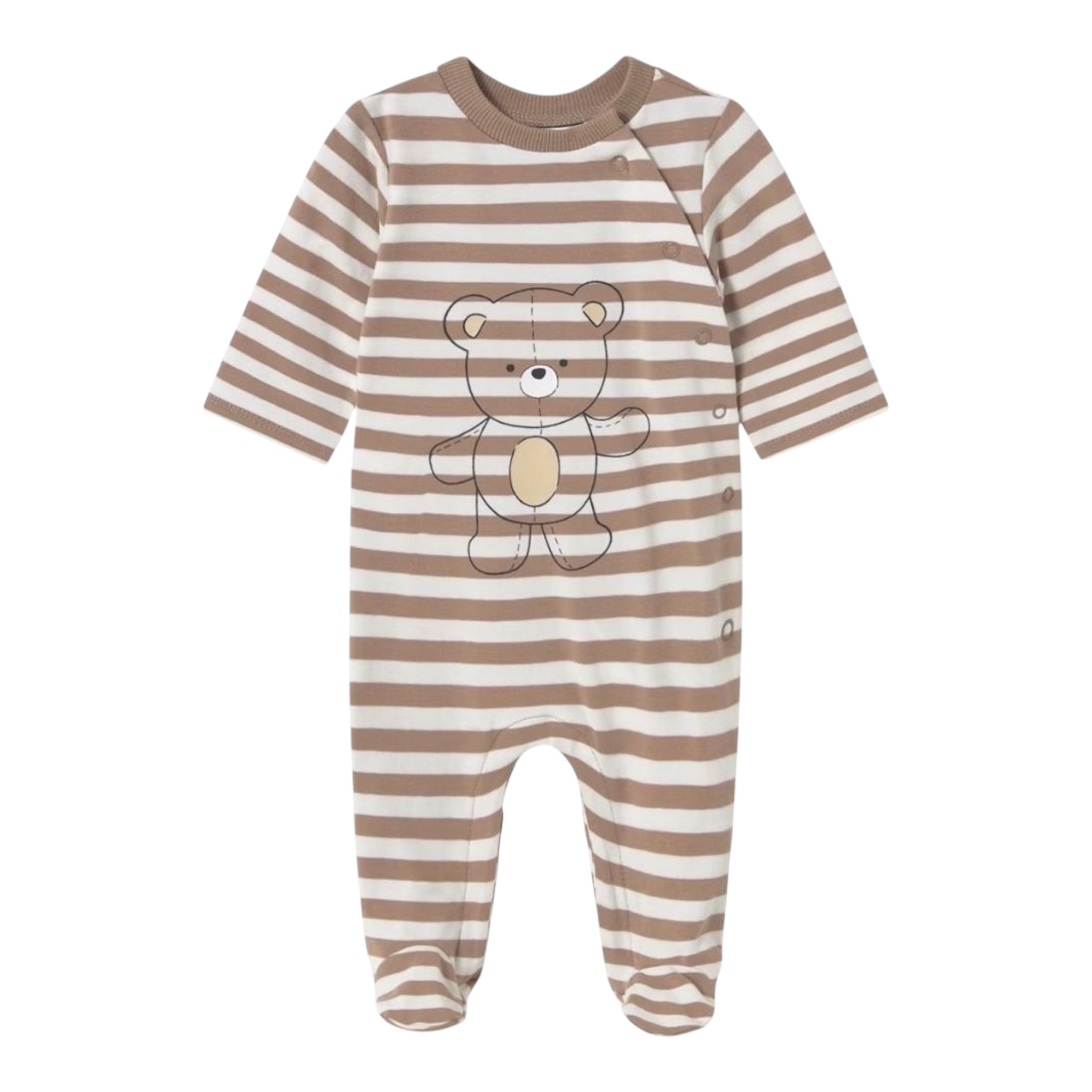Mayoral Set 2 Tutina Manica Lunga Fantasia A Righe per Neonato 1709X BIANCO/BEIGE MAYORAL 