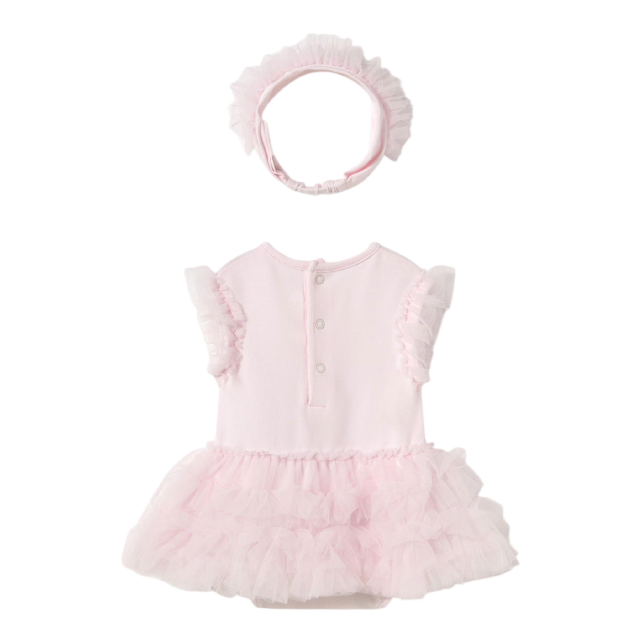 Mayoral Body Mezza Manica Tinta Unita con Fascia Capelli per Neonata 1756 ROSA MAYORAL 
