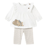 Mayoral Completo 4 Pezzi 2Shirt-2Pantalone Bianco per Neonata 1760 BIANCO MAYORAL 