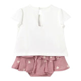 Mayoral Completo 2 Pezzi T-Shirt-Gonna con Coulotte Bicolore per Neonata 1853 BIANCO/ROSA MAYORAL 